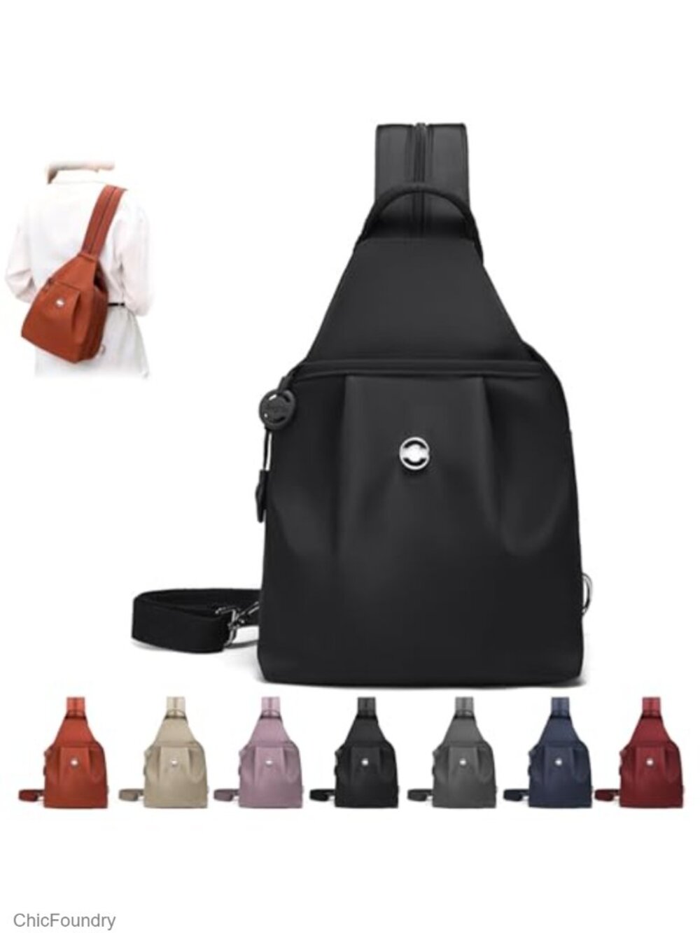 3-in-1 Anti-Theft Convertible Travel Tote Backpack, Water-Resistant Nylon,